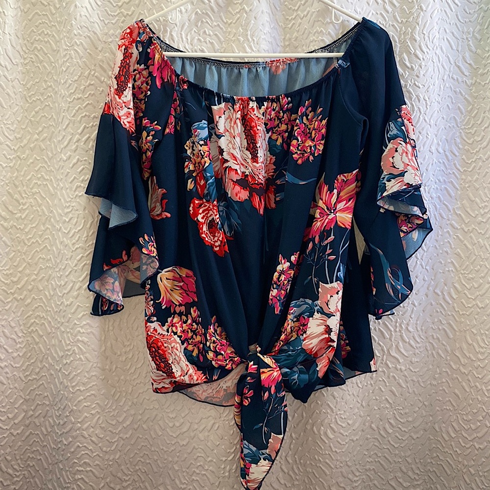 Women's Floral Off The Shoulder Top